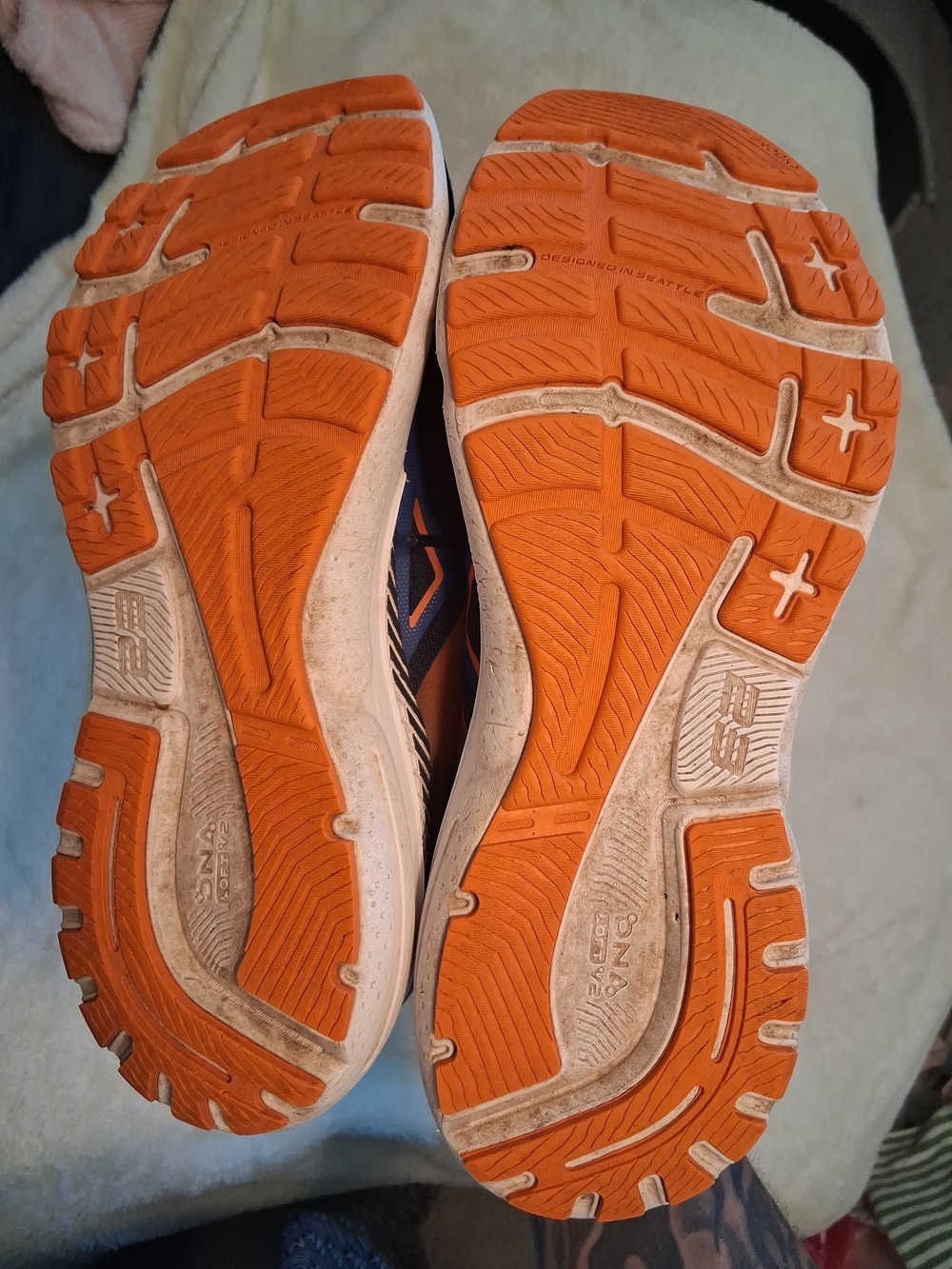 Brooks Navy Blue & Orange Men’s Running Sneakers Size 11.5 - Picture 6 of 7